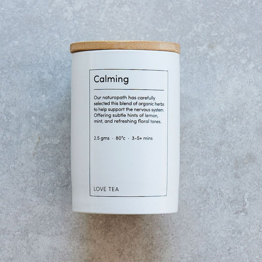 Love Tea Ceramic Canister - Calming